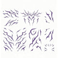Purple Temporary Patterns Tattoo ?Cosplay Tattoos Stickers, Realistic Waterproof Body Art for Cosplay, Christmas, and Party Makeup (8 PCS)