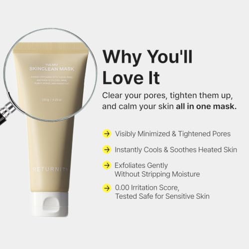 Yulmu Skinclean Mask - Gentle Exfoliating Face Mask for Pores & Uneven Skin, 120g