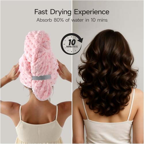 REDKISS Microfiber Hair Towel Wrap 24x42 - 3 Pack