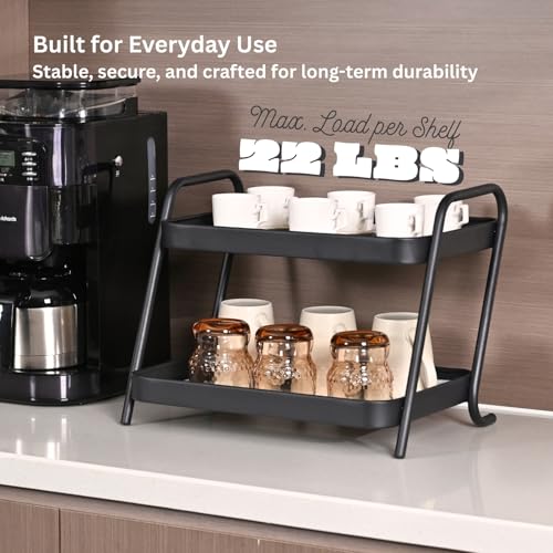 NobleForm 2-Tier Liquor Bottle Display Shelf