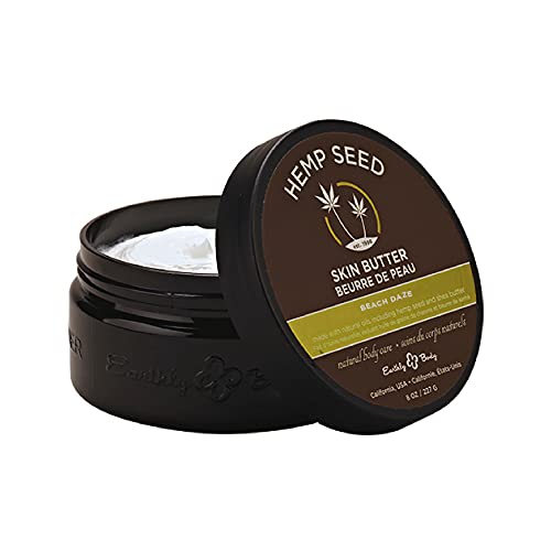 Hemp Seed Skin Butter, Beach Daze - 8 oz. - Total Body Moisturizer - Hemp Seed Oil, Jojoba Oil, Shea Butter - Vegan & Cruelty Free