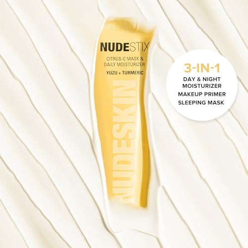 Nudestix Citrus-C Mask & Daily Moisturizer ? 2-in-1 Hydrating Vitamin C Cream with Yuzu & Turmeric | Clean Beauty, Brightening Face Moisturizer for Glowing Skin | Vegan & Cruelty-Free