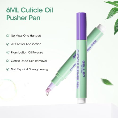 Gellen Ceramic Cuticle Oil Pusher Pen - 6ml Moisturizing