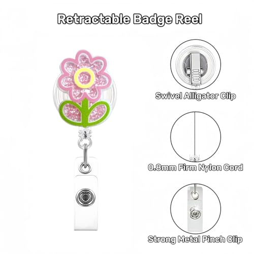 Retractable Badge Reel with 360° Swivel Clip - Nurse & Medical