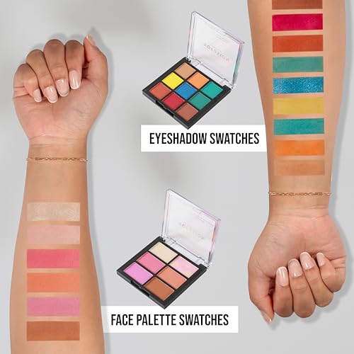 Profusion Cosmetics Artistry Makeup Kit – 9 Eyeshadow & 6 Face Shades with Brushes
