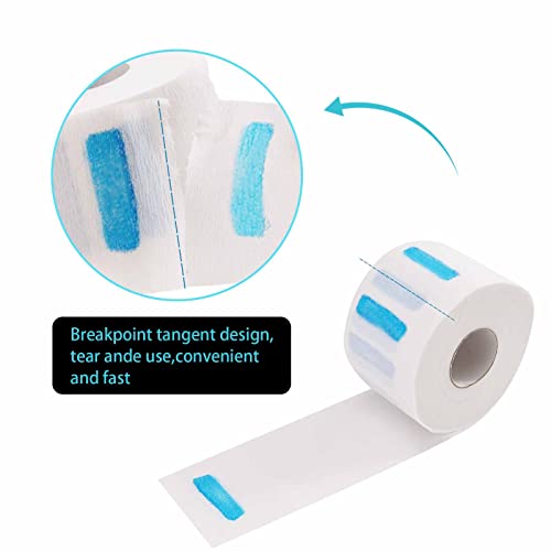 10 Rolls Disposable Barber Paper Neck Strips, 1000 Count, 2.6 x 13 Inches, Professional Stretchy Paper Neck Band Protector Hairdressing Accessory Tool
