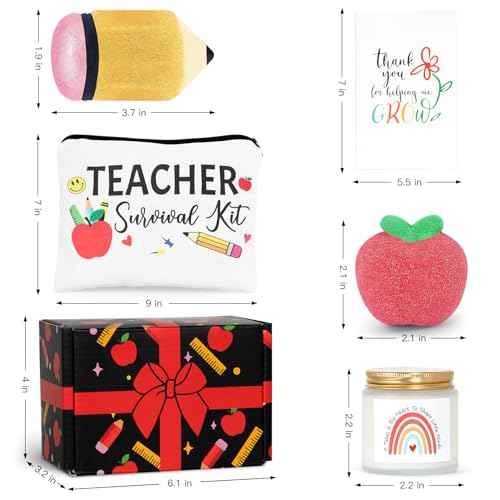 Teacher Appreciation Gifts, Gifts for Teachers, Teacher Spa Bath Bombs Gifts for Women, Best Teacher Gifts, Personalized Unique Teacher Spa Gift Baskets Box, Teacher Mothers Day Gifts