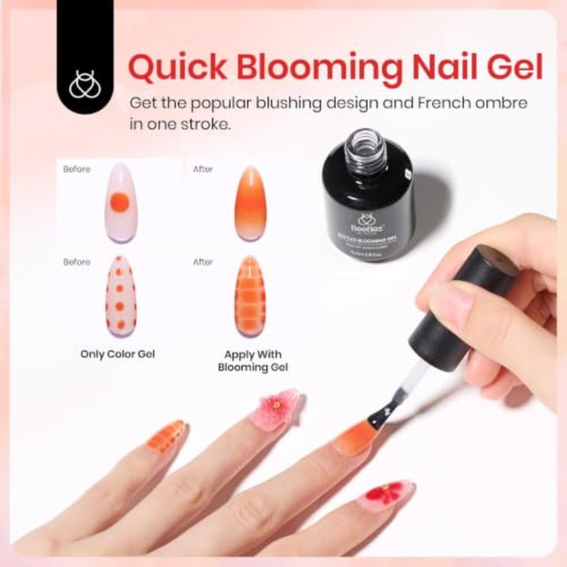 Beetles Blooming Gel Polish Set - UV/LED Soak Off Nail Art, 2x15ml