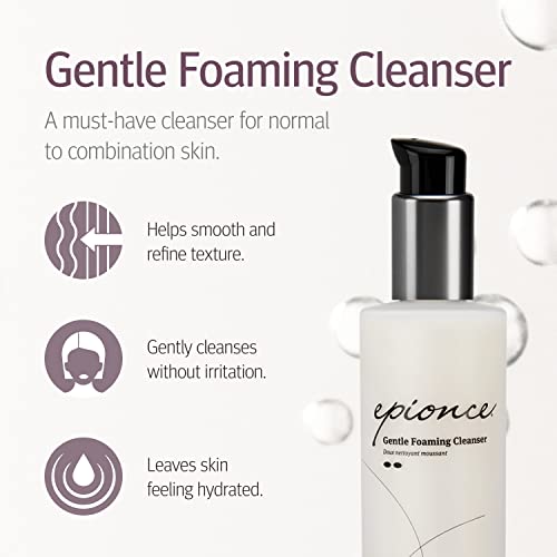 Epionce Gentle Foaming Cleanser - Skin Barrier Repair Gentle Face Cleanser, Facial Cleanser, Dirt & Makeup Remover Cleansing Foam, Foaming Face Wash