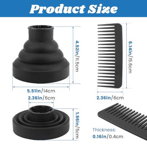 Collapsible Hair Dryer Diffuser for Curly Hair – Universal Attachment