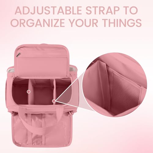 Large Puffy Toiletry Bag for Women with Wet Dry Separation