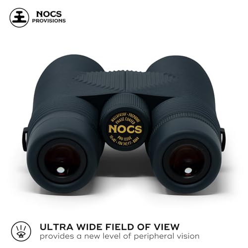 Nocs Provisions Pro Issue 10x42 Waterproof Binoculars, 10X Magnification, Phase Coated Bak4 Prism, Wide View Multi-Coated Lenses for Bird Watching, Wildlife Viewing & Stargazing - Talus Gray