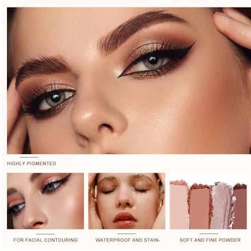 Matte Eyeshadow Palette 5 Color Nude Brown Long Lasting