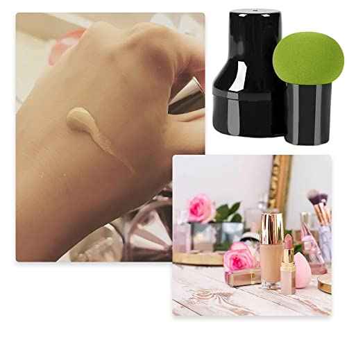 2 Pcs Makeup Sponges Makeup Sponges with Handles Cases Makeup Puffs for Foundation Creams and Powders (Mushroom A)