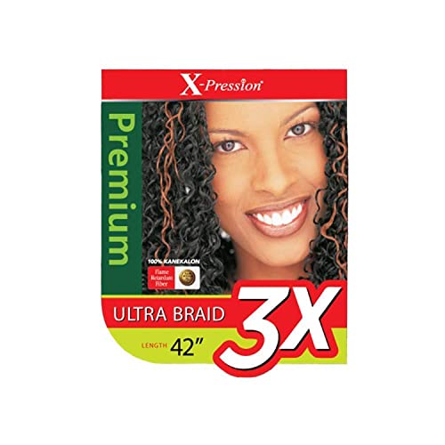 Outre Braids X-Pression Kanekaion 3X Pre Stretched Braid 42" (5-Pack, 1B)