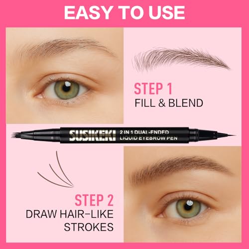 SUSIKEKI Dual Ended Microblading Eyebrow Pen - 2 in 1