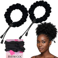 Adjustable Satin Hair Scrunchies for Curly & Thick Hair