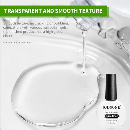 2Pcs Gel Nail Top & Base Coat Set - 10ml Long-Lasting Shine & Durability