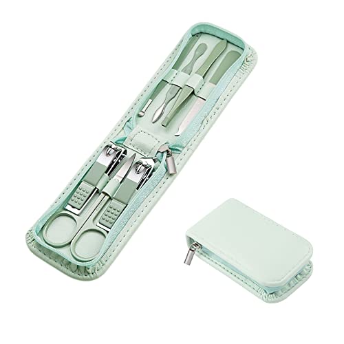 7-Piece Stainless Steel Manicure Set Travel Kit with Zipper
