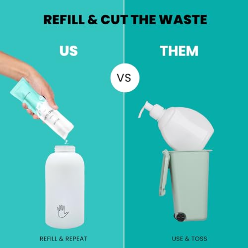 Foaming Unscented Hand Soap Refills (10 Pack), Concentrated Powdered Hand Soap, Makes 10 Bottles of Eco Friendly, Non Toxic, Plastic Free Fragrance Free Foaming Hand Wash