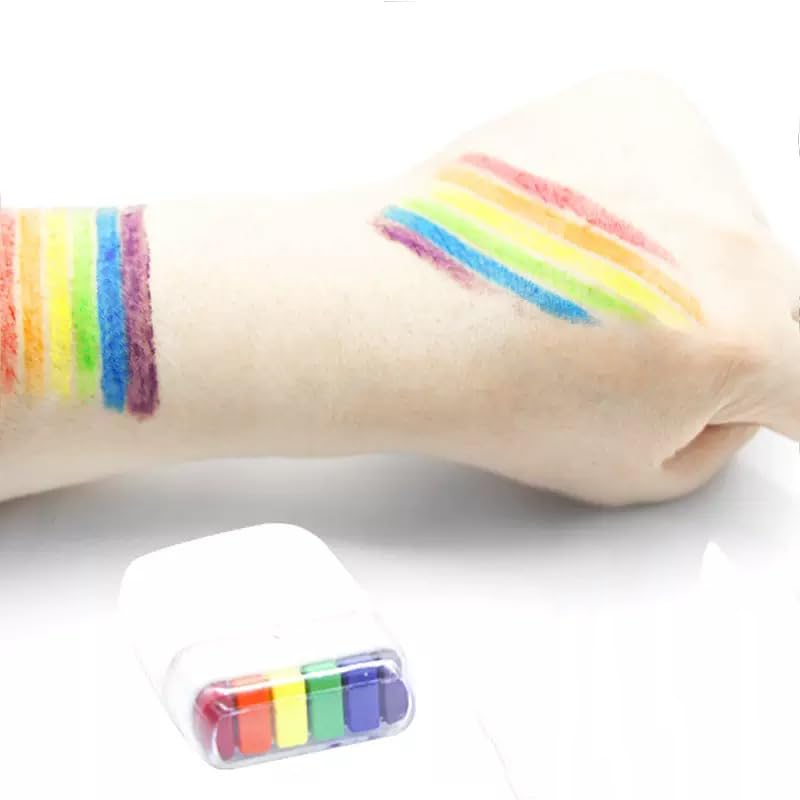 Rainbow Pride Face Paint Stick - 4 Pack for Sports & Parties