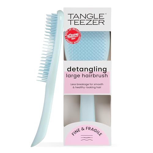 Tangle Teezer Fine Ultimate Detangler Brush, Dry & Wet Hair Brush to Detangle & Reduce Breakage for Fine Hair Types, Large, Seafoam Blue