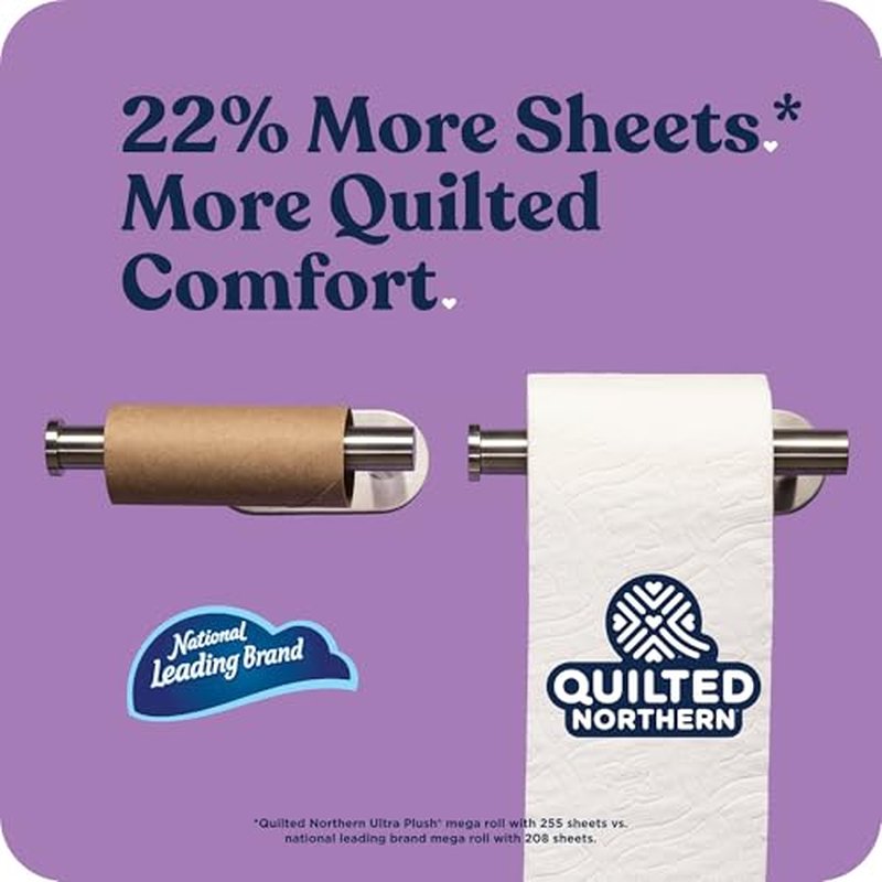 Quilted Northern Ultra Plush Toilet Paper - 6 Mega Rolls, 3-Ply Softness