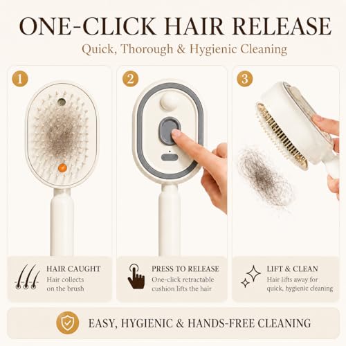 Rechargeable 3-in-1 Nano Mist Hair Brush with Detangling Comb