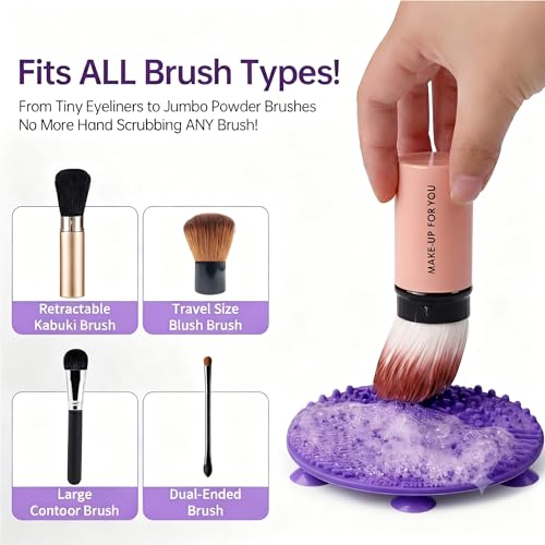 Norate Makeup Brush Cleaner Kit with Mat & Solution