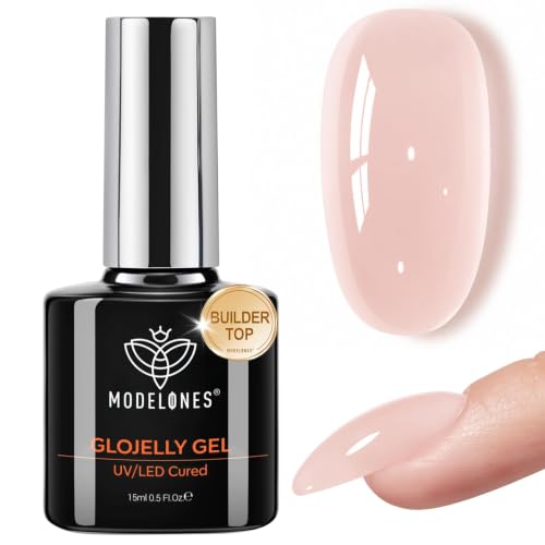 modelones Builder Nail Gel Top Coat C-Nude-1 Nude Pink 15ml - Apex & Shine