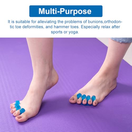 Gel Toe Separators for Pedicure & Nail Polish - Blue & Pink Set