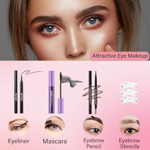 40 Earth Colors Eyeshadow & Lip Gloss Makeup Set with Cosmetic Bag for Women & Teens - Full Face Kit