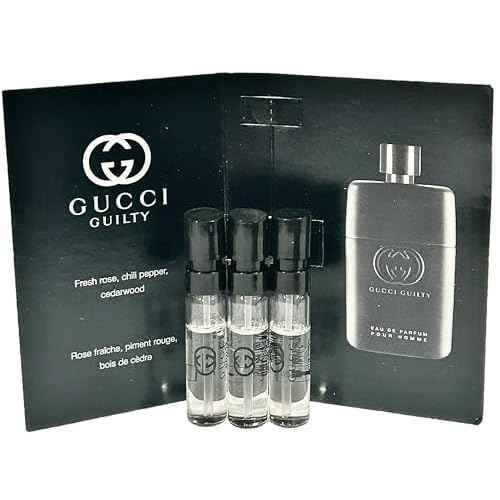 Gucci Guilty Sample Perfume MEN Guilty Guilty PARFUM Spray Pour Homme Size 1.5 ML / 0.05 (set of 3)