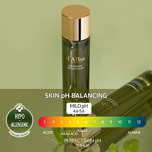 D'alba Piedmont White Truffle Mild Skin Balancing Vegan Cleanser, Toner, and Cream Bundle (200ml, 150ml, 55ml)