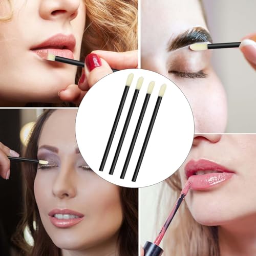Disposable Lip Brush Set 100 Pcs Cosmetic Applicators for Lipstick & Lip Gloss