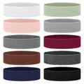 Fishinsea 10 Pack Colorful Elastic Non-Slip Headbands for Women Sports Yoga Workout