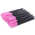 BIHRTC Deep Pink Disposable Silicone Eyelash Mascara Brushes Pack of 100