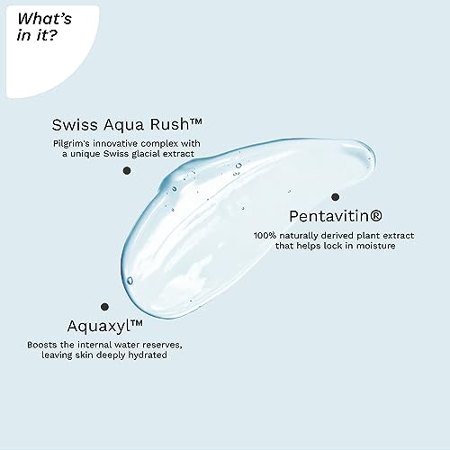 Pilgrim Swiss Aqua Rush Hydrating Face Wash for Dry & Normal Skin | Gentle Daily Cleanser with Luxe Hydration | Refreshing Moisturizing Face Wash | 3.38 Fl Oz (100ml)
