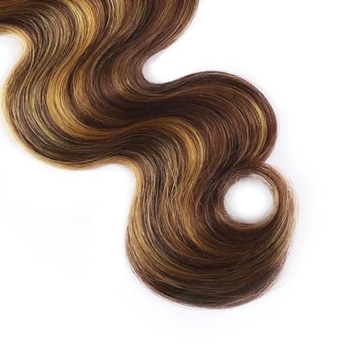 P4/27 Ombre Brown Body Wave Human Hair Bundles - 28-32 inch