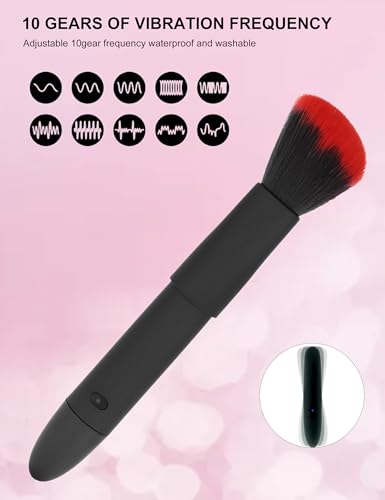 Rechargeable Electric Makeup Brush with 10 Speeds for Blending, Contouring & Highlighting