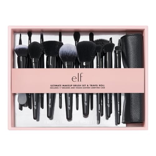 e.l.f. 17-Piece Ultimate Makeup Brush Set & Travel Roll