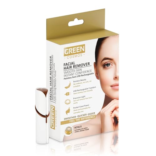 Facial Hair Remover for Women ? Gentle & Painless Removal for Peach Fuzz, Lip & Chin ? USB Rechargeable