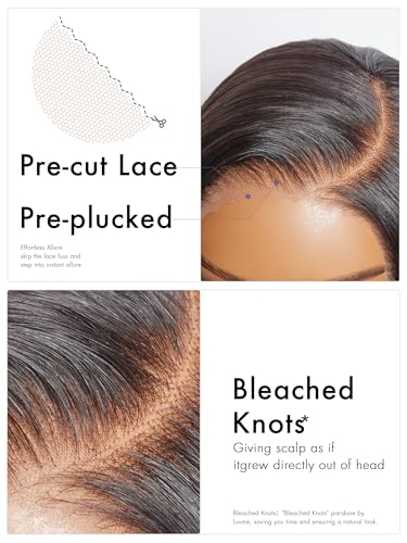 LUVME HAIR 14" Body Wave Lace Front Wig Human Hair 13x4