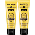 Bee Bald SMOOTH PLUS Head & Face Moisturizer with SPF 30 Sunscreen Lotion Protecting Skin From Harmful UVA/UVB Rays While Hydrating, Moisturizing and Toning, 1.7 Fl Oz (Pack of 2)