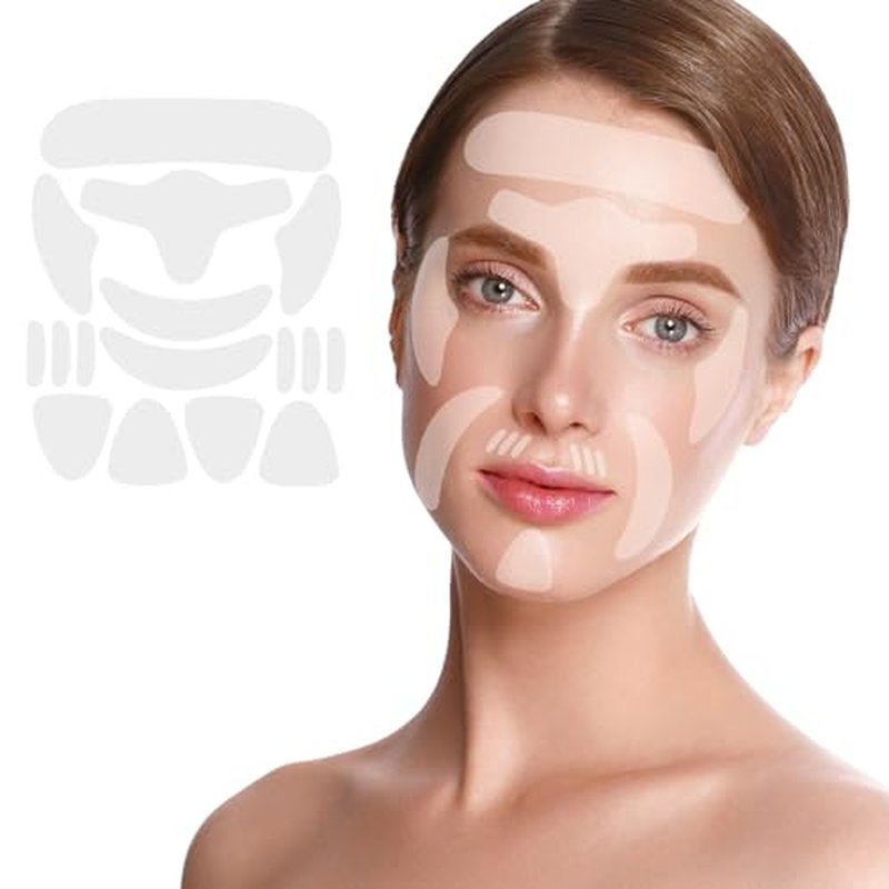 Face Wrinkle Patches 160 pcs, Reusable Silicone Smoothing Strips for Forehead Lines, Frown 11s, Under-Eye, Smile & Mouth Creases, Line Facial Stickers, Overnight Face Tape Gentle for All Skin Types