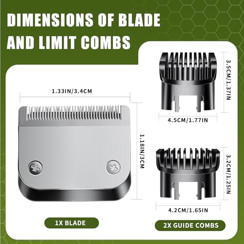 Vacuum Trimmer Replacement Blades & Guard Set for SHAVER Vacuum Trimmer