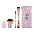 Sassy Brush Kit - 4 Piece Makeup Brush Set with Pouch
