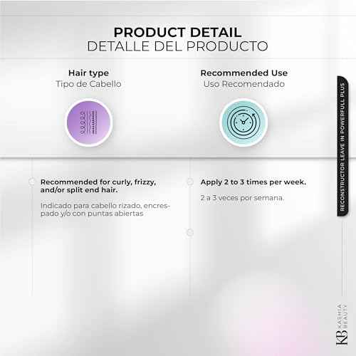 Kashia Beauty Reconstructor Leave-In Powerfull Plus 10.1 oz ? Plant-Based Collagen Hair Treatment ? Anti-Frizz UV Protection ? Deep Hydration with Shea Kokum & Illipe Butters