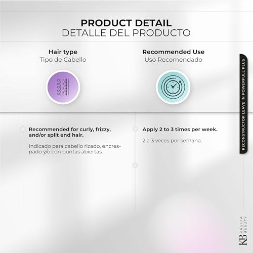 Kashia Beauty Reconstructor Leave-In Hair Treatment with Collagen & Butters – Anti-Frizz, UV Protection, Deep Hydration, 10.1 oz
