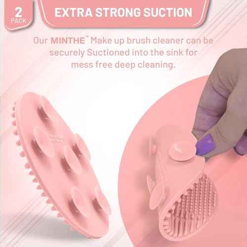 MINTHE¢â Makeup Brush Cleaner Mat | 2 Pack | Silicone Make up Cleaning Pad